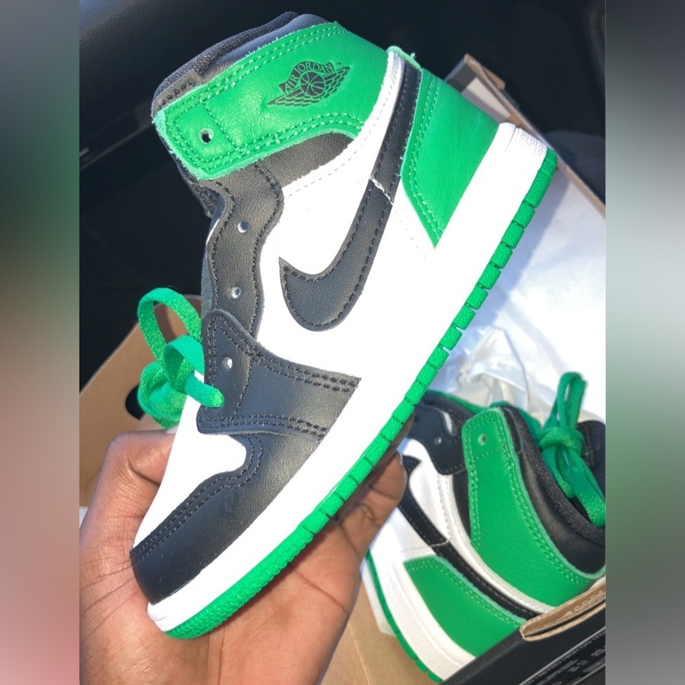 TD Air Jordan Retro 1 High Og Lucky Green